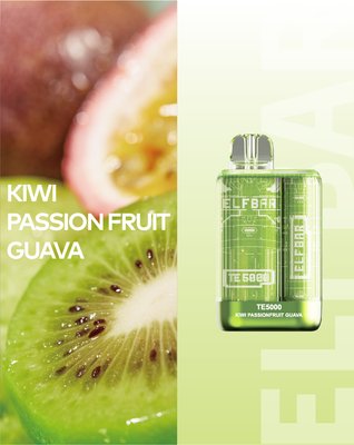 Одноразовый Pod Elf Bar TE 5000 13.5 мл 5% Kiwi Passionfruit Guava (Киви + маракуя + гуава) 39134 фото