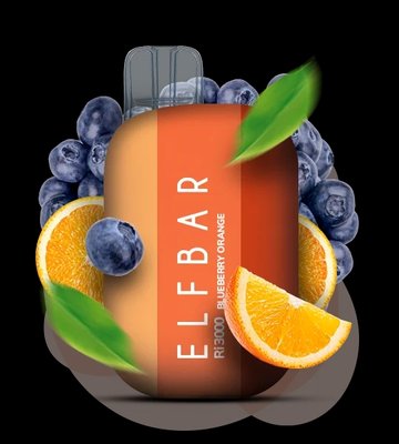 Одноразовий Pod Elf Bar Ri3000 6 мл 5% Blueberry Orange (Чорниця + апельсин) 40967 фото
