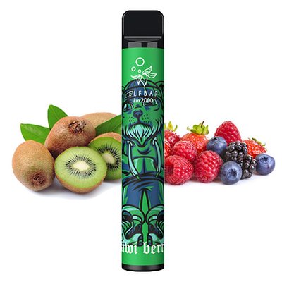 Одноразовый Pod Elf Bar 2000 Lux 6.5мл 5% Kiwi Berry (Киви + ягоды) 38489 фото