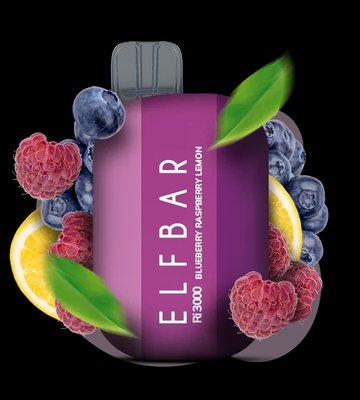 Одноразовый Pod Elf Bar Ri3000 6 мл 5% Blueberry Raspberry Lemon (Черника + малина + лимон) 40968 фото