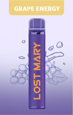 Одноразовый Pod Lost Mary CM1500 Grapes Energy 5% (Виноградный енергетик) 39111 фото
