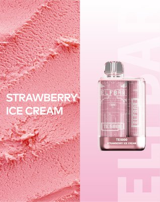 Одноразовий Pod Elf Bar TE 5000 13.5 мл 5% Strawberry Ice Cream (Полуничне морозиво) 39138 фото