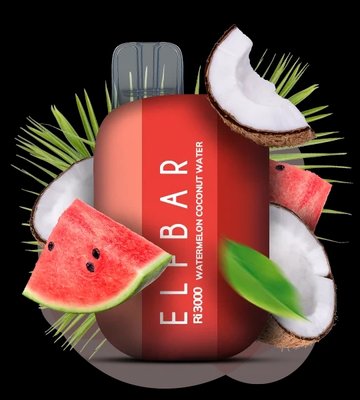 Одноразовый Pod Elf Bar Ri3000 6 мл 5% Watermelon Coconut Water (Арбуз + кокос) 40971 фото