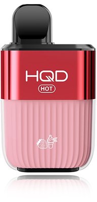 Одноразовий Pod HQD Hot 5000 Frozen Strawberry Cream 5% (Полуничне морозиво) 39348 фото