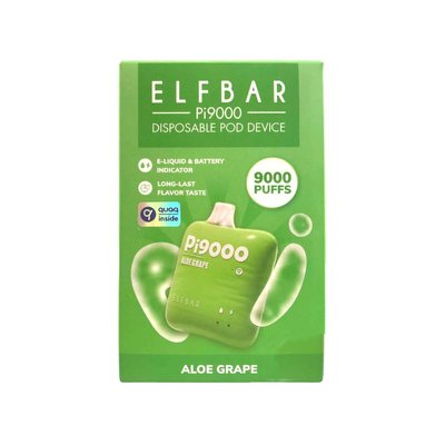 Одноразовый Pod Elf Bar PI9000 650mAh (перезаряжаемая) Aloe Grape 5% (Алое с виноградом) 39779 фото
