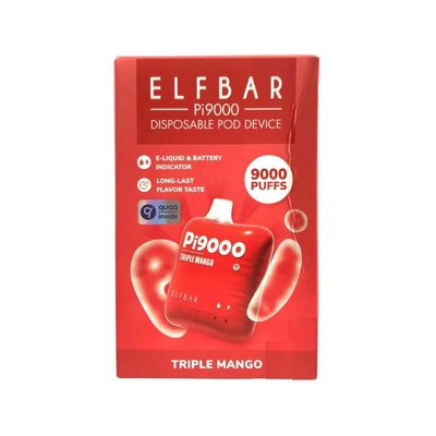 Одноразовый Pod Elf Bar PI9000 650mAh (перезаряжаемая) Strawberry Mango 5% (Клубника с манго) 39782 фото