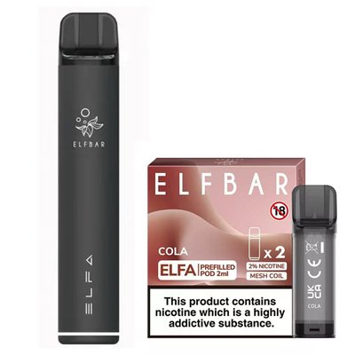 Elf Bar Elfa Pod Prefilled Starter Kit 850mAh Cola Black 39025 фото