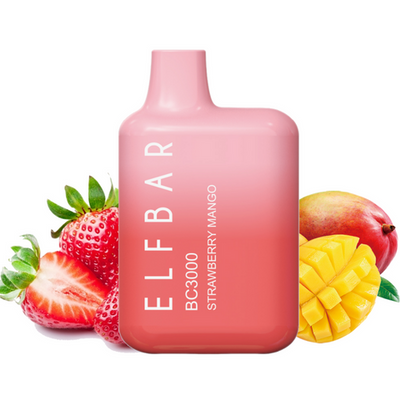 Одноразовий Pod ELF BAR BC3000 650mAh Strawberry Mango (перезаряджається) 5% (Полуниця з манго) 38718 фото