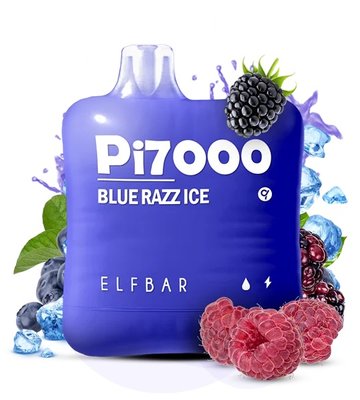 Одноразовый Pod Elf Bar PI7000 17 мл 5% Blue Razz Ice (Голубика + малина) 39837 фото