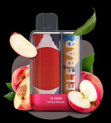 Одноразовий Pod Elf Bar TE6000 15 мл 5% (перезаряджається) Apple Peach (Яблуко + персик) 40277 фото