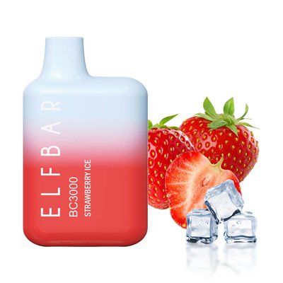 Одноразовий Pod ELF BAR BC3000 650mAh Strawberry Ice (перезаряджається) 5% (Полуниця з льодом) 38722 фото