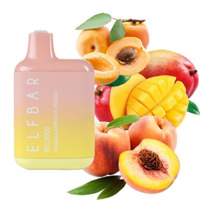 Одноразовый Pod ELF BAR BC3000 650mAh Mango Apricot Peach (Перезаряжаемый) 5% (Манго с абрикосом и персиком) 38724 фото
