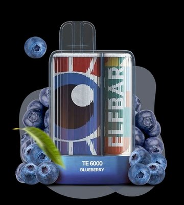 Одноразовий Pod Elf Bar TE6000 15 мл 5% (перезаряджається) Blueberry (Чорниця) 40280 фото