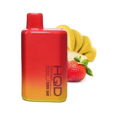Одноразовий Pod HQD Cuvie Bar 7000 Strawberry Banana 5% (Полуниця з бананом) 39586 фото