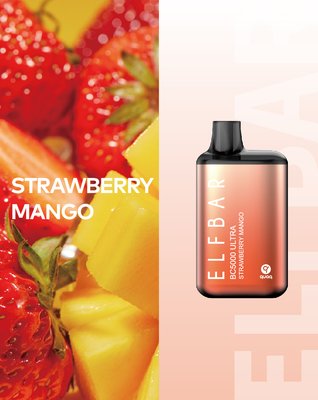 Одноразовий Pod Elf Bar BC5000 Ultra 13 мл 5% Strawberry Mango (Полуниця + манго) 39234 фото