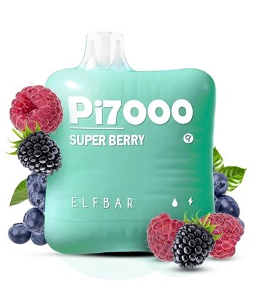 Одноразовий Pod Elf Bar PI7000 17 мл 5% Super Berry (Стилі ягоди) 39848 фото