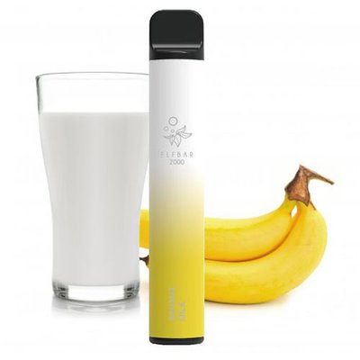 Одноразовий Pod Elf Bar 2000 6,5 мл 5%Banana Milk (Бананове молоко) 38361 фото