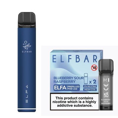 Elf Bar Elfa Pod Prefilled Starter Kit 850mAh Blueberry Sour Raspberry Navy 39040 фото